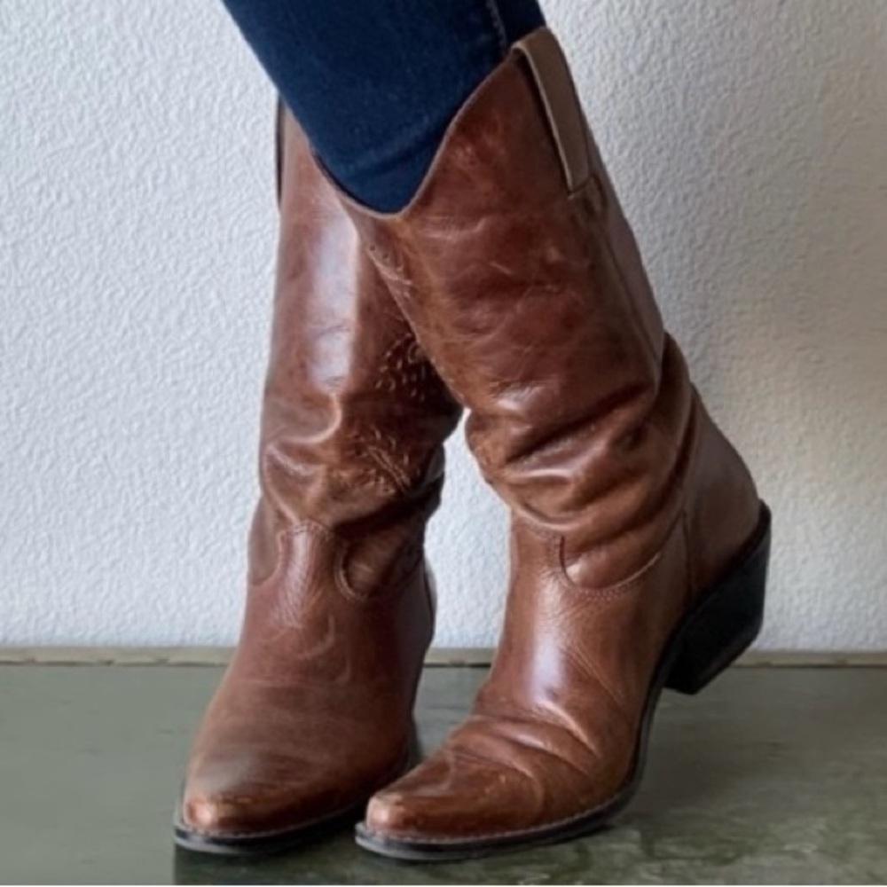 Matisse Albuquerque Prairie Leather Cowboy Boots Western Brazil Brown Size 7.5 - Picture 14 of 14